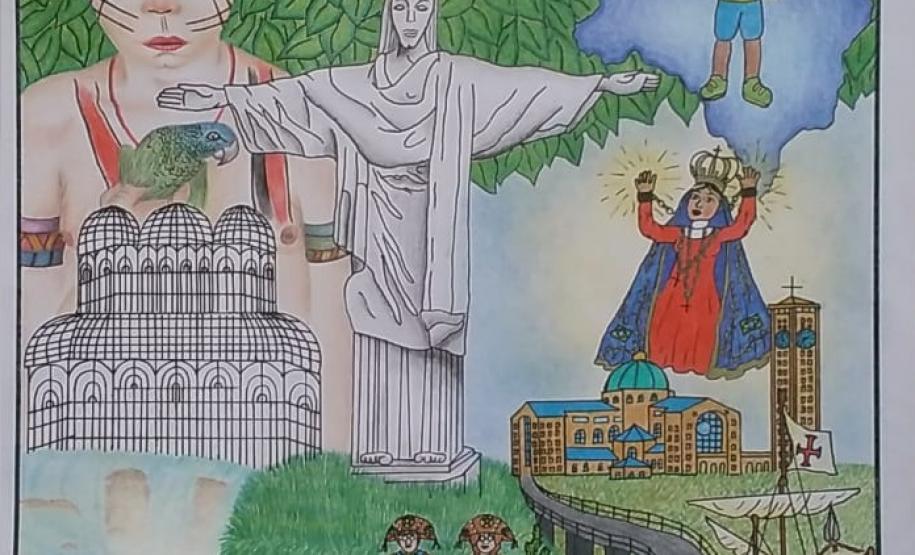 O aluno André Moser, estudante do Colégio Estadual Marechal Costa e Silva de Cidade Gaúcha, sob a orientação da Professora Cassiana Meyer está entre os finalistas do Concurso Sua Arte no Livro Didático, do Fundo Nacional de Desenvolvimento da Educação (FNDE